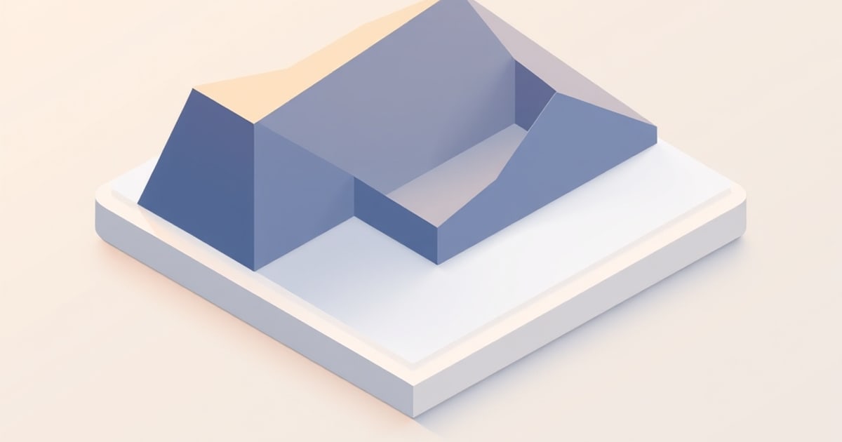 An isometric blue stepped block with a stair-like notch on a white platform shows visible layer terracing, illustrating print resolution on a small nozzle.
